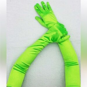 Neon Green Costume Gloves